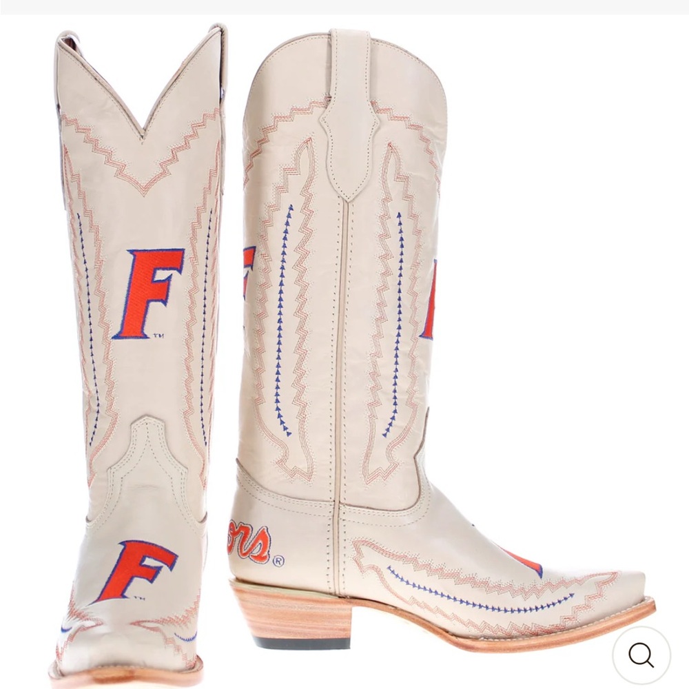 NWT leather Vaccari UF Gators University of Florida cowboy boots size 10.5